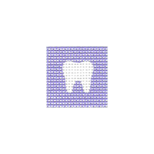 TT113D - White Tooth with Lavender Background