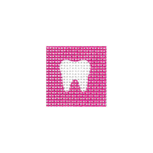 TT114 - White Tooth with Hot Pink Background