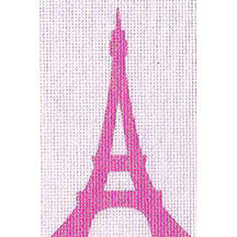 TTPC013D Eiffel Tower - Hot Pink with Light Pink Background