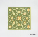 JN-T008C Blossom Mandala Green/Cream