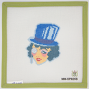 MM-SP025B Top Hat Flapper Blue