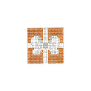 TT111B - - White Bow with Orange Background