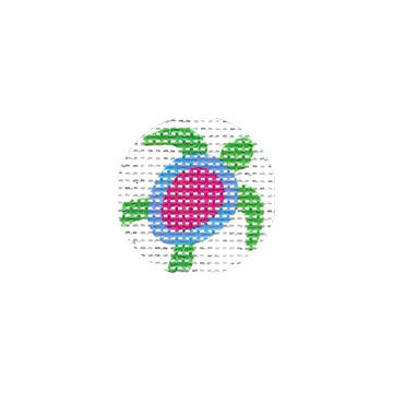TTF152B - Turtle Aqua/ Hot Pink