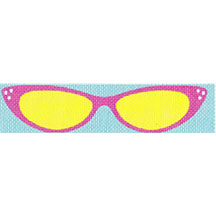 TTPB015E - Hot Pink Eyeglasses Aqua Background