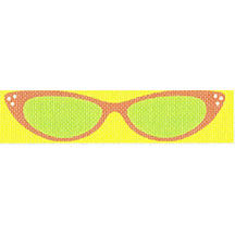 TTPB015F - Orange Eyeglasses Yellow Background