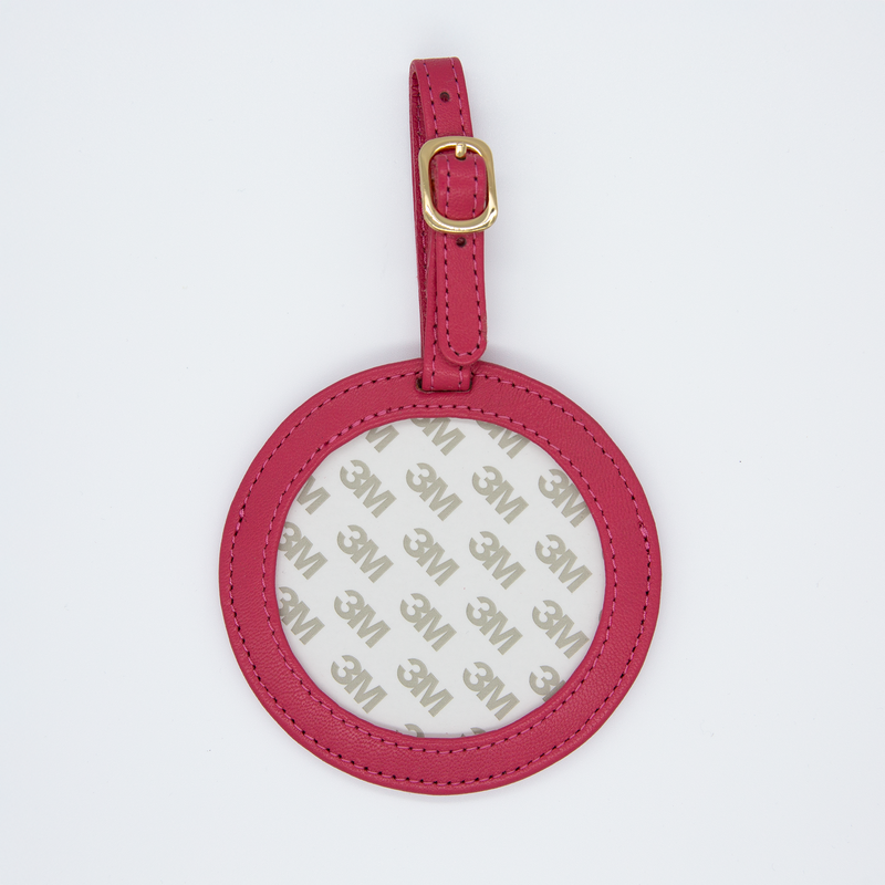 Round Luggage Tag - Hot Pink