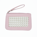 Pink Canvas Clutch with Rectangle Insert