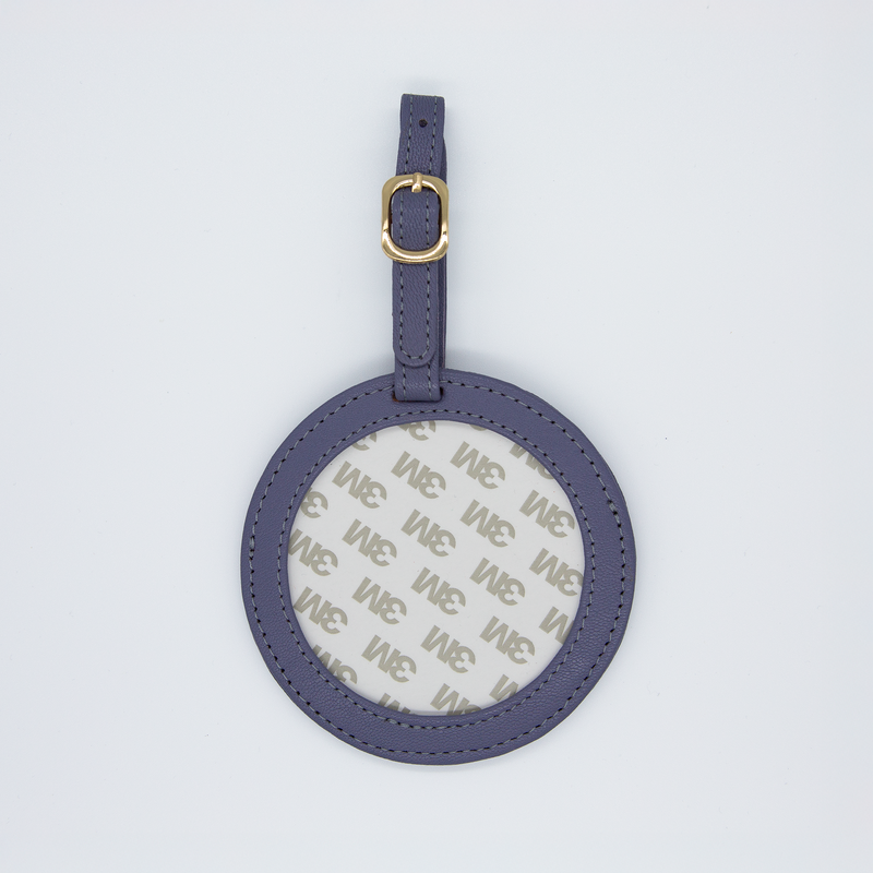 Round Luggage Tag - Blue Granite