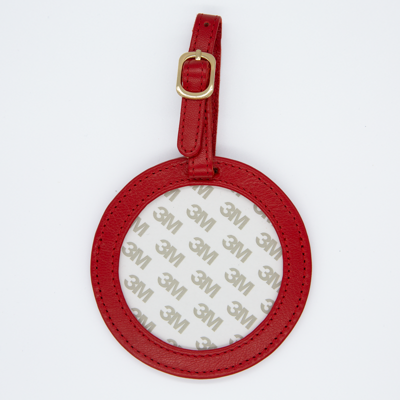 Round Luggage Tag - Red