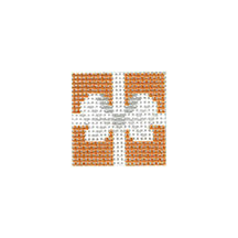 TT111B - - White Bow with Orange Background