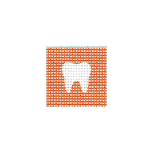 TT113E - White Tooth with Orange Background