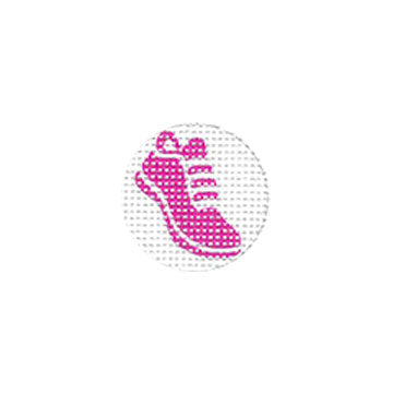 TTF085D - Running Shoe Hot Pink Background