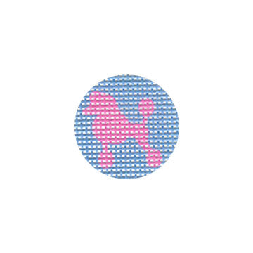 TTF064A - Pink  Poodle Light Blue Background