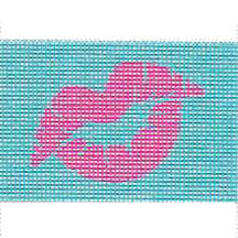 TTW015E - Lips Hop Pink with Aqua Background
