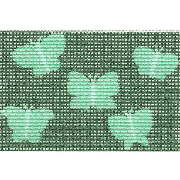 TTW050D - Light Green Butterflies Green Background